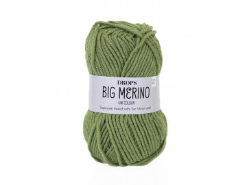 Příze DROPS Big Merino uni color 13 - olivová