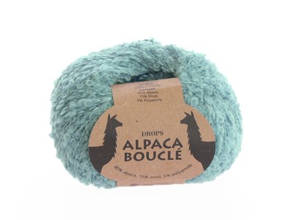 Příze DROPS Alpaca Bouclé uni colour 7402 - oceán