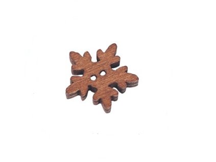 snowflake button brown