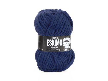 Příze DROPS Eskimo uni color 15 - tmavomodrá