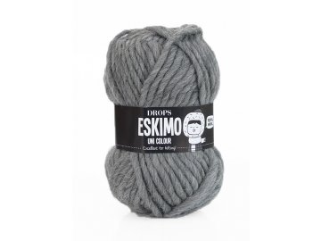 Příze DROPS Eskimo/Snow uni color 46 - šedá