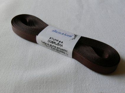 Stuha taftová 9 mm, čokoládová - 720