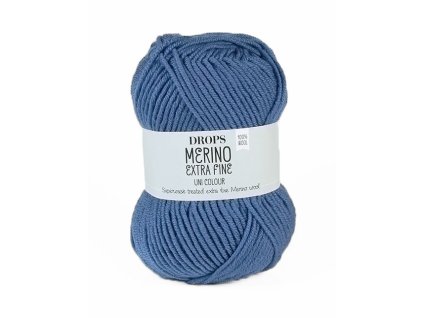 Příze DROPS Merino Extra Fine uni color 13/92732 - džínově modrá