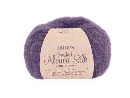 Příze DROPS Brushed Alpaca Silk 10 - fialová