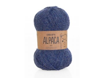 Příze DROPS Alpaca mix 6360 - tmavá modrá (melír)