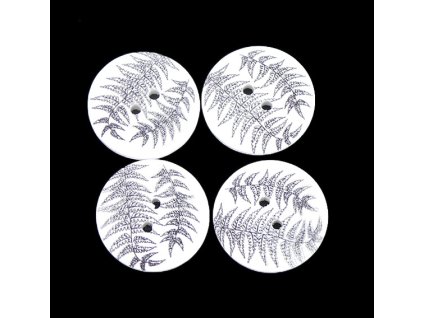 Knoflík dřevěný dekorační 30 mm,  120472 kapradí