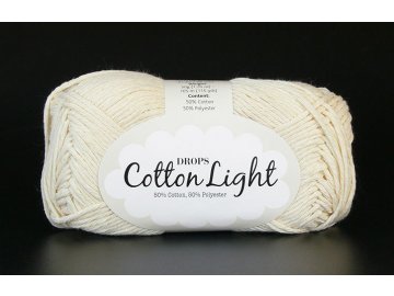 Příze DROPS Cotton light 01 - smetanová