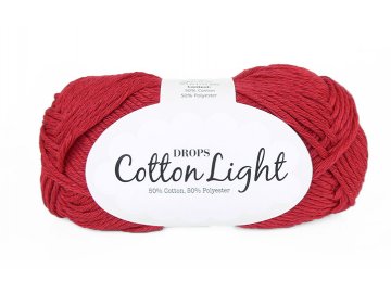 Příze DROPS Cotton light 17 - tmavě červená