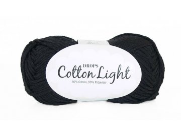 Příze DROPS Cotton light 20 - černá