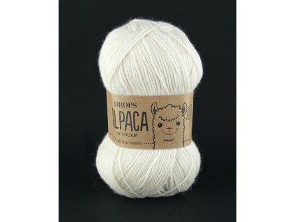 Příze DROPS Alpaca uni colour 0100 - smetanová