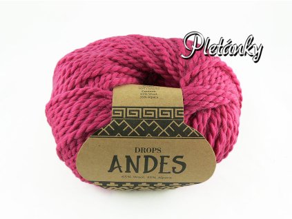 Příze Drops Andes uni colour 3755 - fuchsiová