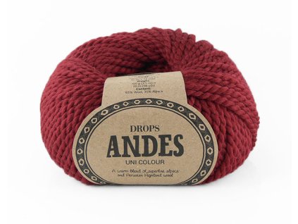 Příze Drops Andes uni colour 3946 - vínová