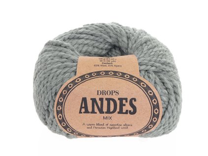 Příze Drops Andes mix 9015 - světle šedá