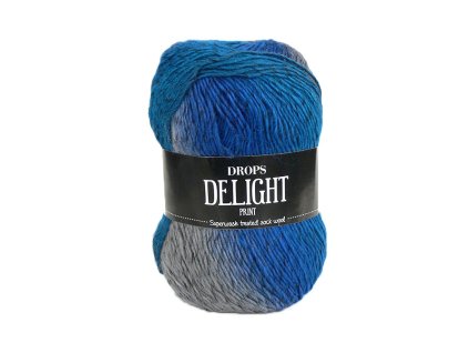 Příze DROPS Delight print 03 - modrá
