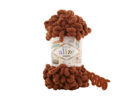 Příze Puffy 597  rezavohnědá  