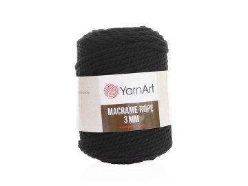 Macrame Rope 750, 3mm - černá