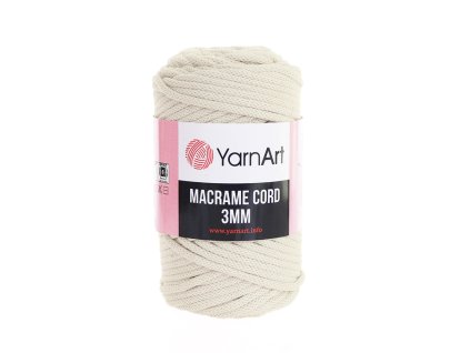Příze Macrame Cord 752, 3 mm - smetanová