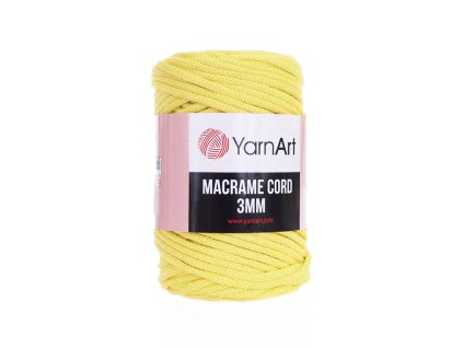 Příze Macrame Cord 754, 3 mm - žlutá