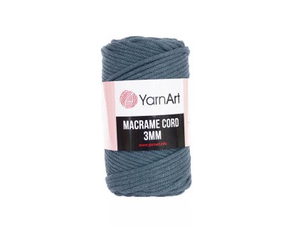 Příze Macrame Cord 761, 3 mm - modrošedá