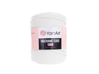 Příze Macrame Cord 751, 5 mm - bílá