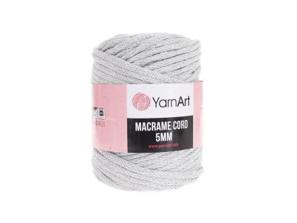 Příze Macrame Cord 756, 5 mm - světle šedá