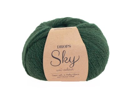 Příze Drops Sky uni colour 20 - zelený břečťan