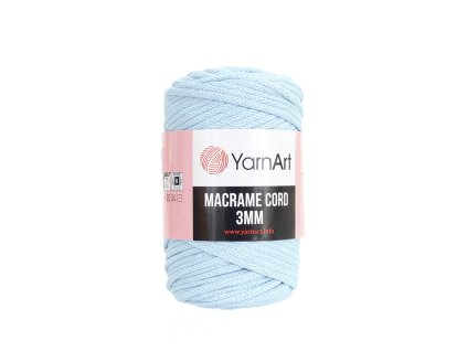Příze Macrame Cord 760, 3 mm - světle modrá