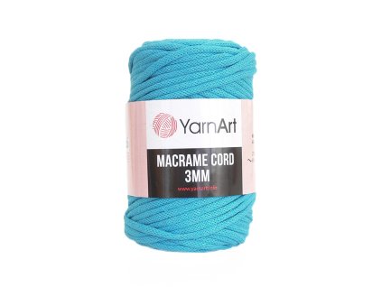 Příze Macrame Cord 763, 3 mm - tyrkysová