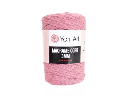 Příze Macrame Cord 792, 3 mm - tmavá starorůžová