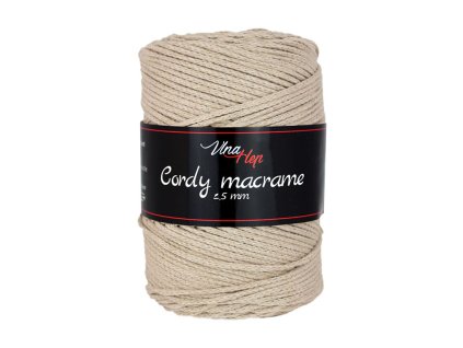 Cordy macrame 2,5 mm - 8224 - šedohnědá