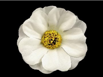 Umělý květ čajová růže Ø50 mm krémová