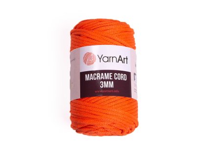 Příze Macrame Cord 800, 3 mm - oranžová