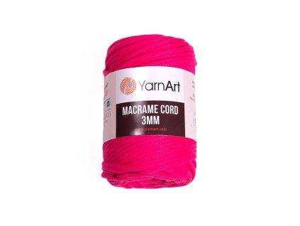 Příze Macrame Cord 803, 3 mm - sytá růžová