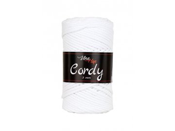Příze Cordy 8002, 3 mm - bílá