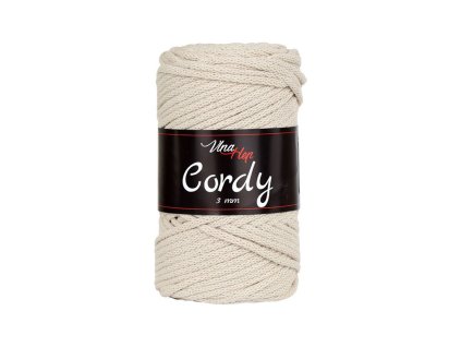 Příze Cordy 8214, 3 mm - světlá béžová