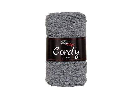 Příze Cordy 8232, 3 mm - středně šedá