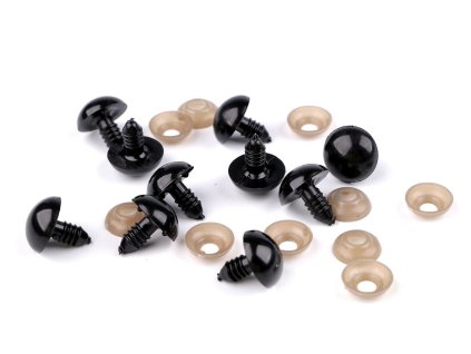 Oči s pojistkou 18 mm – černé