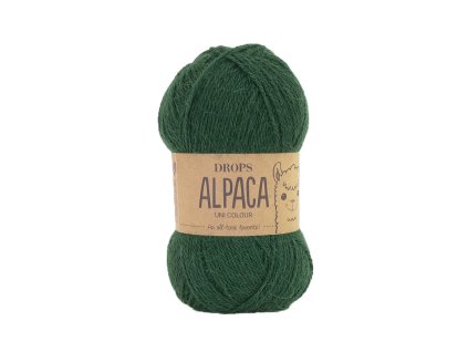 Příze DROPS Alpaca uni colour 9032 - tmavý břečťan