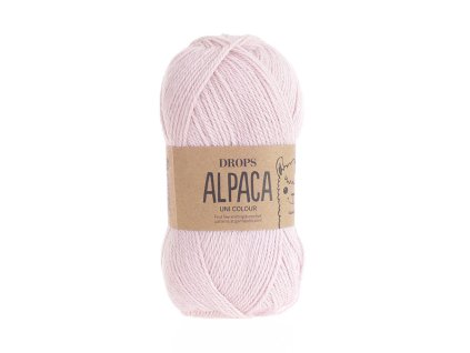 Příze DROPS Alpaca uni colour 3112 šarže 7H8112 - pudrová růžová