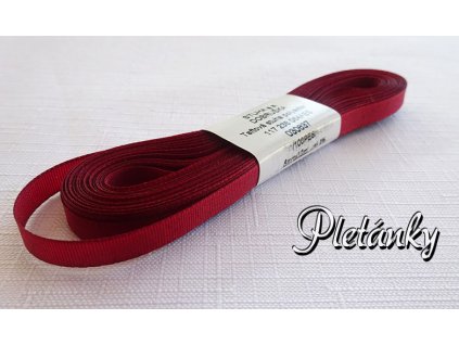 Stuha taftová 9 mm, bordó 637