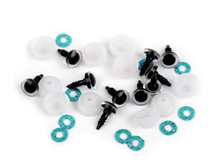 Oči s pojistkou 10 mm mořský tyrkys 2