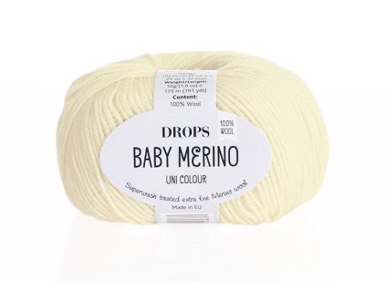 Příze DROPS Baby merino uni color 02 - smetanová