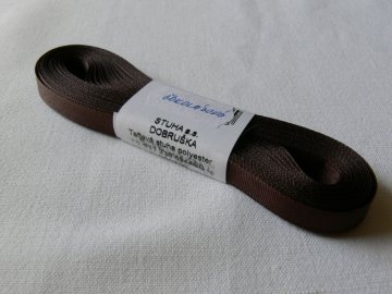 Stuha taftová 6 mm ,  čokoládová - 720
