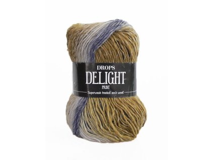 Příze DROPS Delight print 07 - béžová/modrá