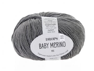 Příze DROPS Baby merino mix 19 - šedá