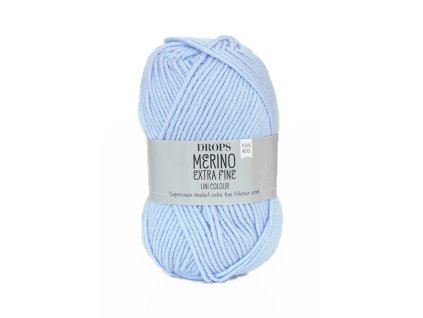 Příze DROPS Merino Extra Fine uni color 14 - ocelově modrá