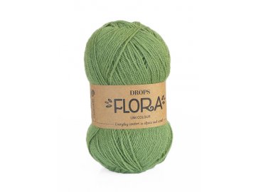 Příze DROPS Flora uni colour 15 - zelená