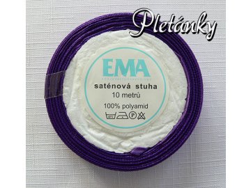 Stuha saténová 6 mm, 7 - fialová