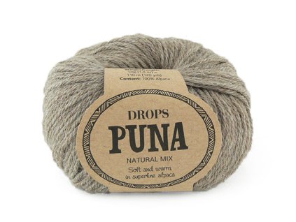 Příze DROPS Puna natural mix 04 - šedohnědá