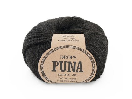 Příze DROPS Puna natural mix 08 - černá